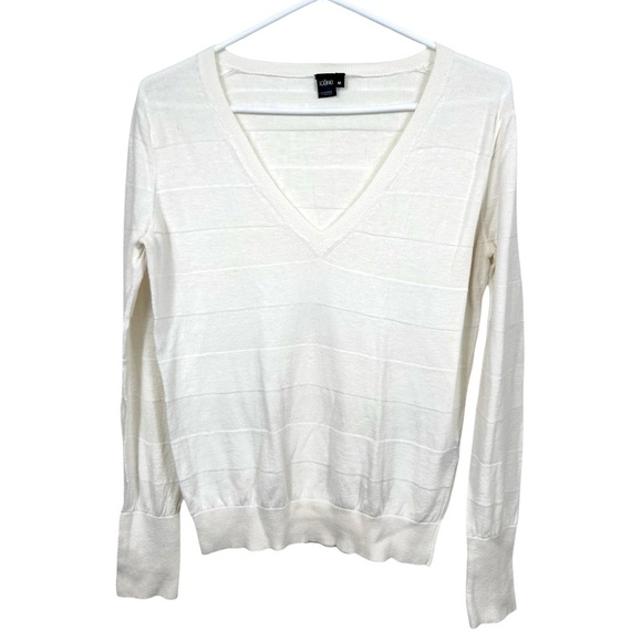 Icône linen-cotton white vneck summer, Msheer, long sleeves Coastal Clean Chic - Picture 1 of 9